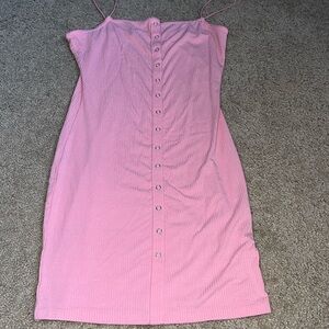 Baby pink mini dress
